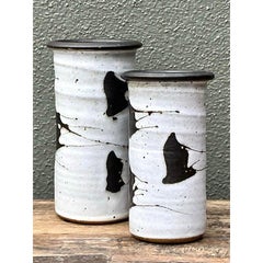 Vasi vintage Original Studio Pottery - Set di 2 vasi