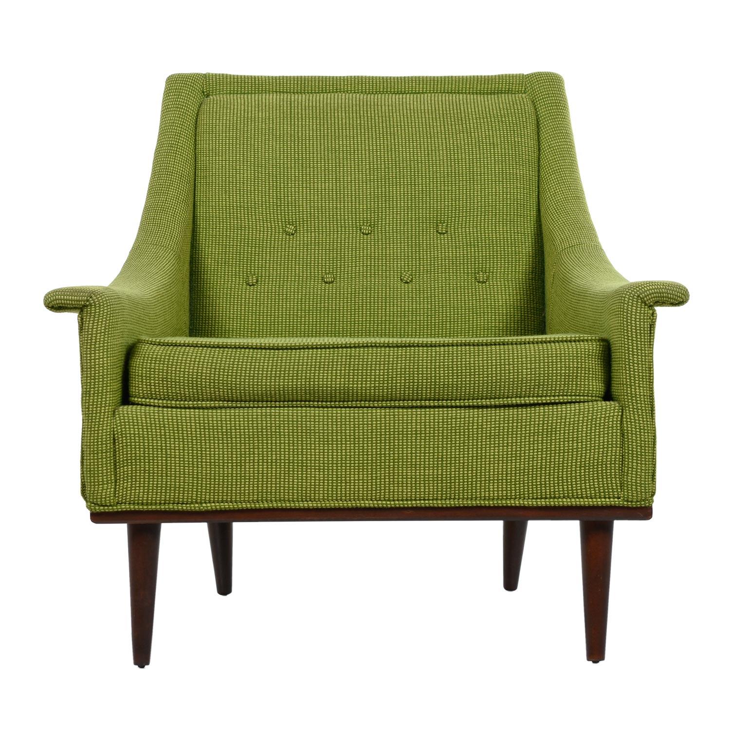 green tweed chair
