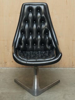 ViNTAGE SCULPTA STAR TREK STYLE SWIVEL CHESTERFIELD DESK CHAIR
