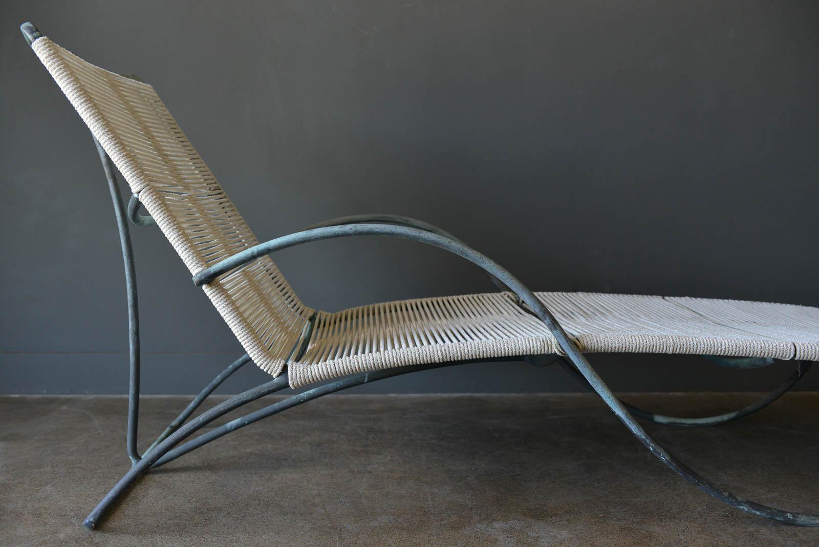 Vintage Original Walter Lamb S Chaise Lounge Chair, Model C-4700 ca. 1955 In Good Condition In Costa Mesa, CA