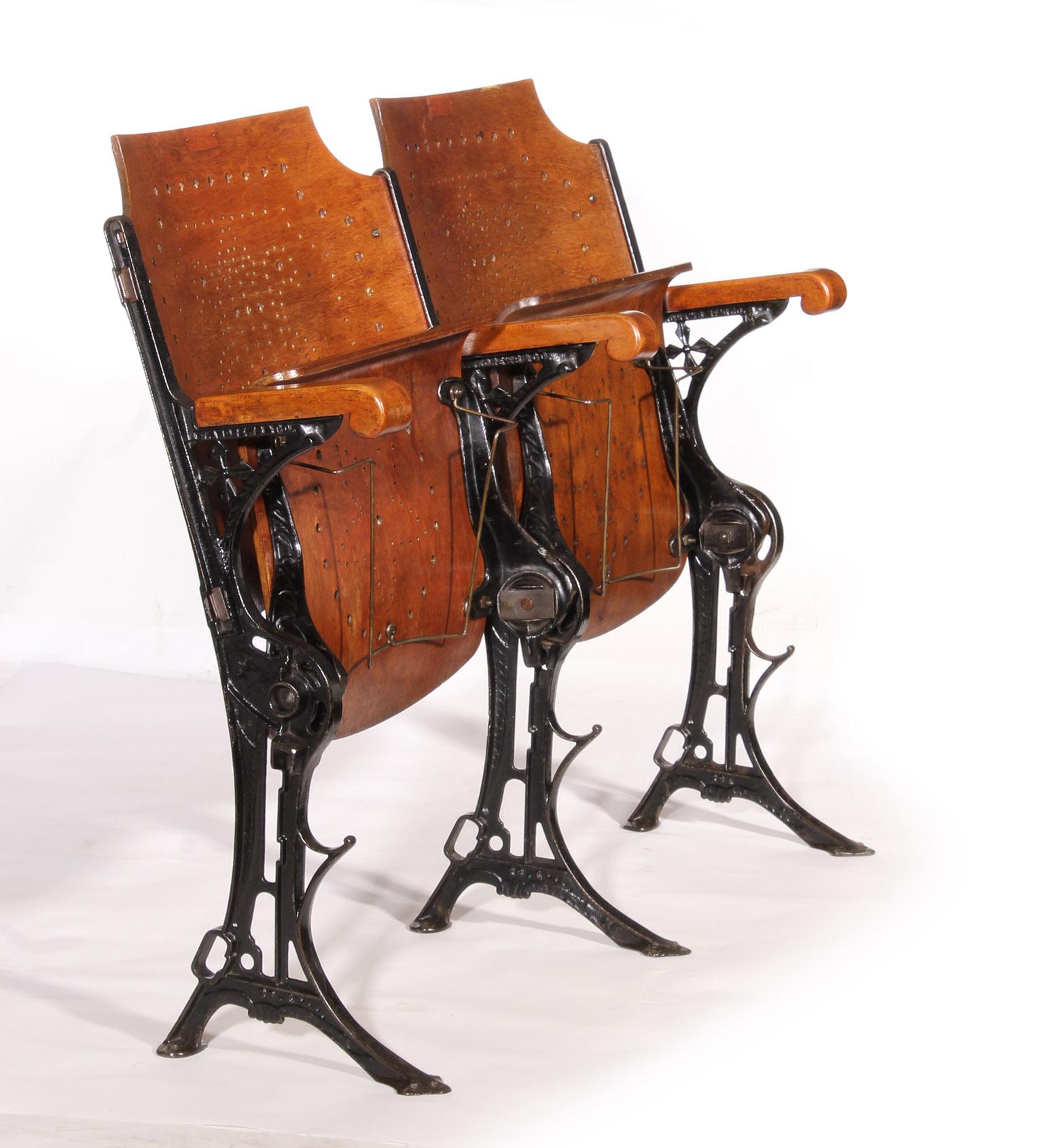 Old wooden theater seats for sale discount