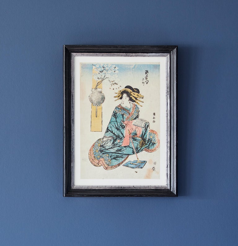 Japan, vintage

Original woodblock print in antique frame.

During the second half of the 17th century, a new invention of woodblock printing in Japan allowed for the printing of image in different colors. Woodblock printing henceforth came to