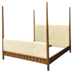 Vintage Orlando Diaz Azcuy For McGuire King Size “Vendome” Rattan Bed