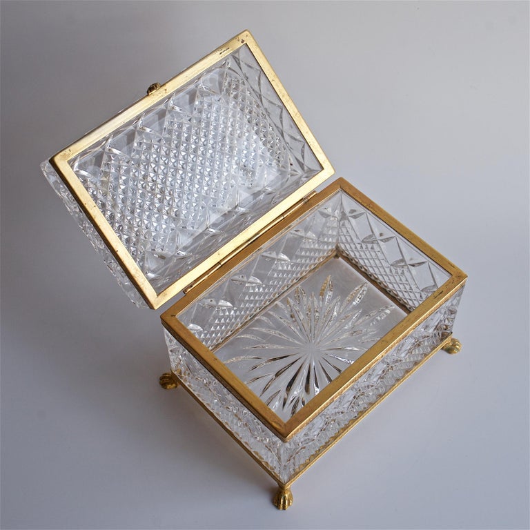 Vintage Cut Crystal Gold Ormolu Box / Casket with Key – Dovetail