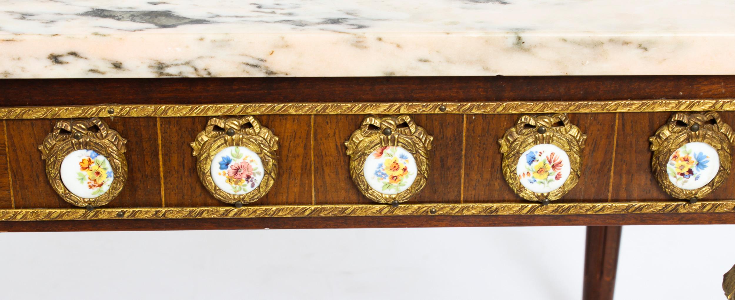 Table basse vintage montée en bronze doré avec plateau en marbre H&amp;amp;L style Epstein, milieu du siècle dernier en vente 7