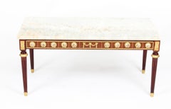 Vintage Ormolu Mounted Coffee Table Marble Top H & L Epstein Style Midcentury