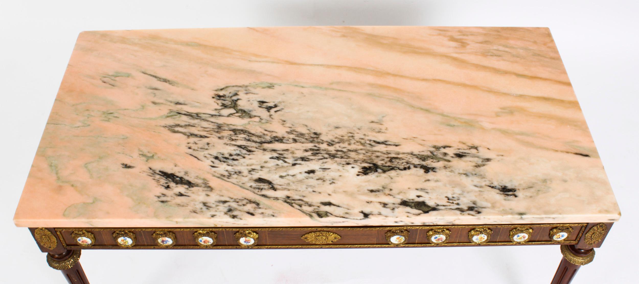 Table basse vintage montée en bronze doré avec plateau en marbre H&amp;amp;L style Epstein, milieu du siècle dernier Bon état - En vente à London, GB