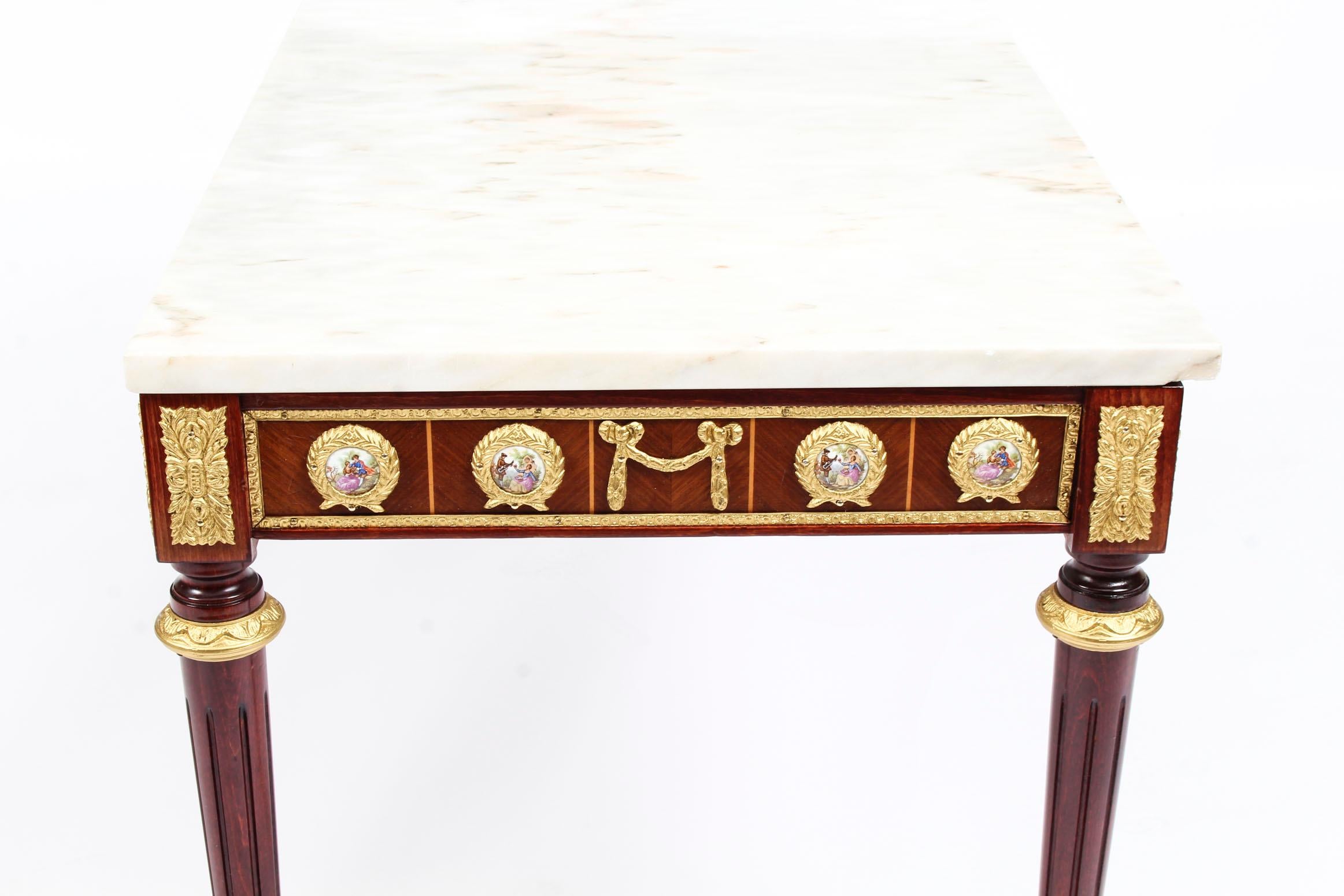 Mid-20th Century Vintage Ormolu Mounted Coffee Table Marble Top H & L Epstein Style Midcentury