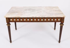 Vintage Ormolu Mounted Coffee Table Marble Top Mid 20th Century