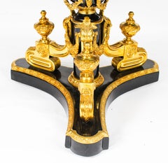 Vintage Ormolu Mounted Ebonised Sevres Style Gueridon Centre Table