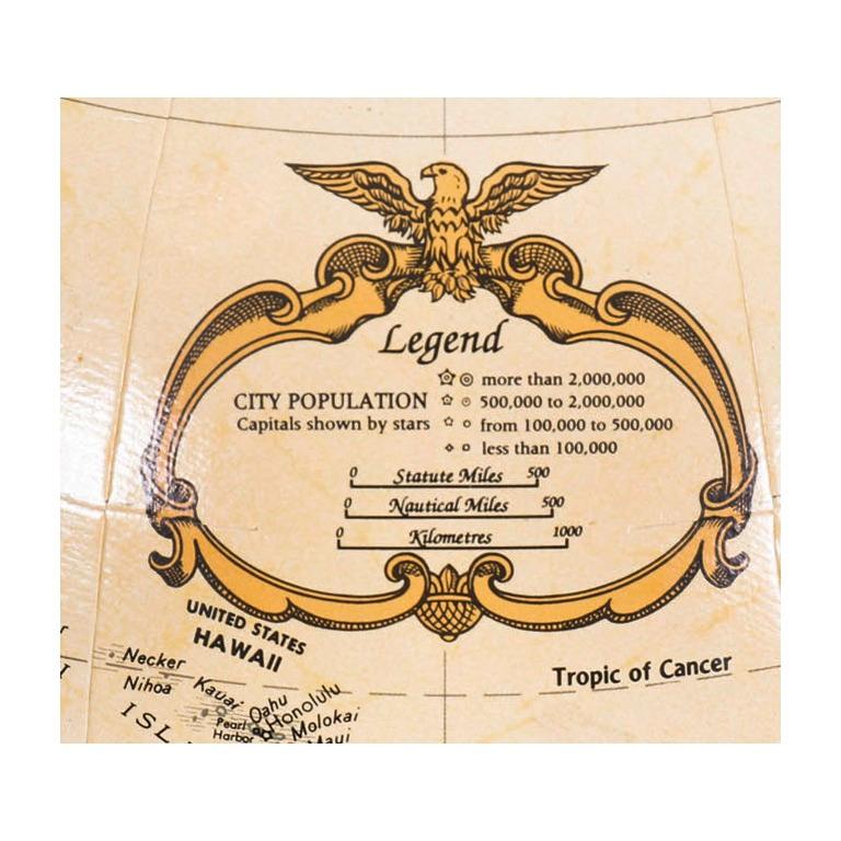 Globo da biblioteca terrestre d'epoca con montatura in ormolu e supporto del XX secolo in vendita 1