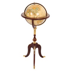 Vintage Ormolu Mounted Terrestrial Library Globe on Stand 20th Century