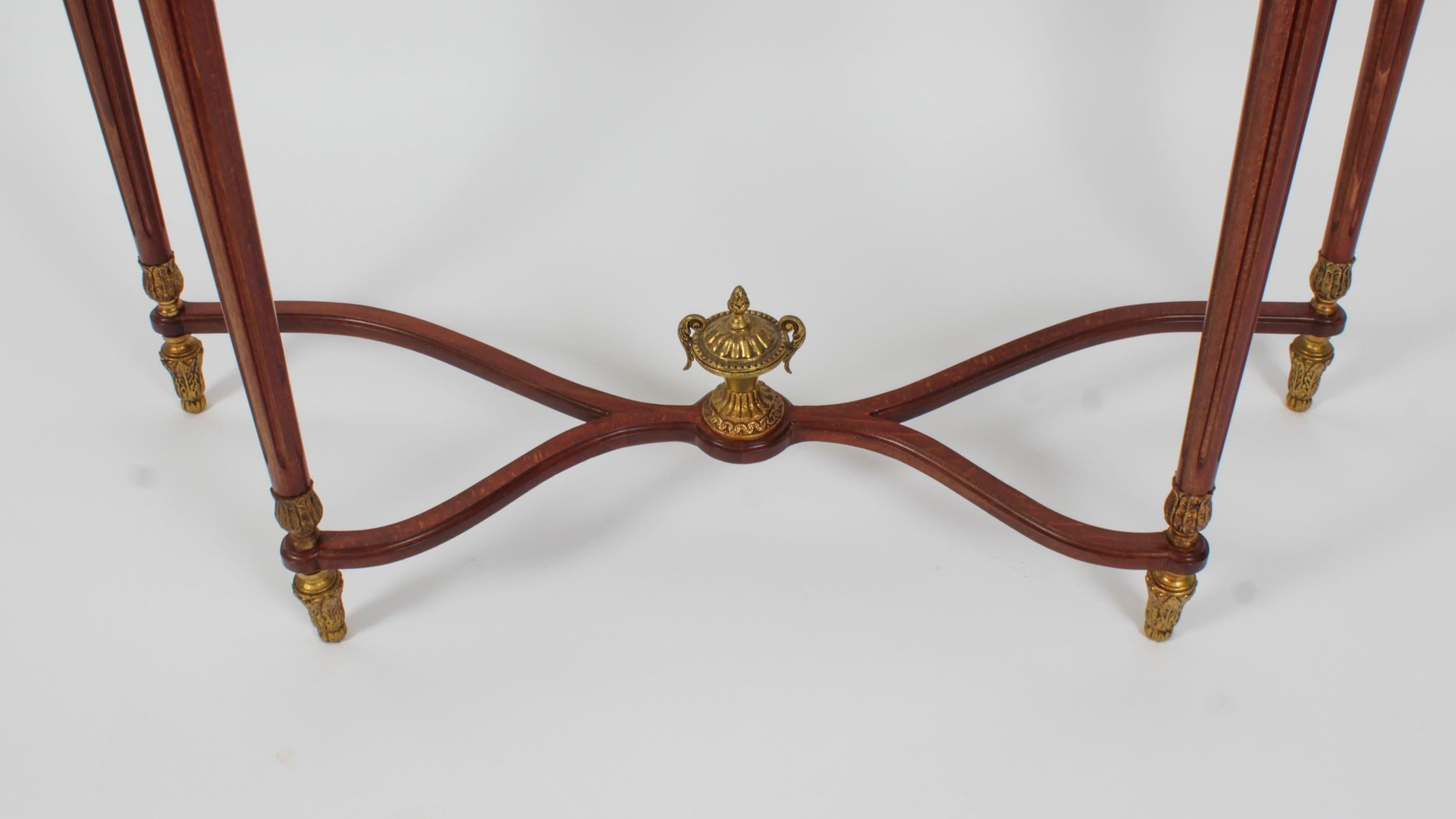 Vintage Ormolu & Porcelain Mounted Console Table by Epstein 20th Century 7