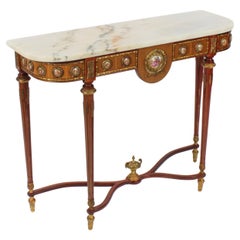 Vintage Ormolu & Porcelain Mounted Console Table by Epstein 20th Century