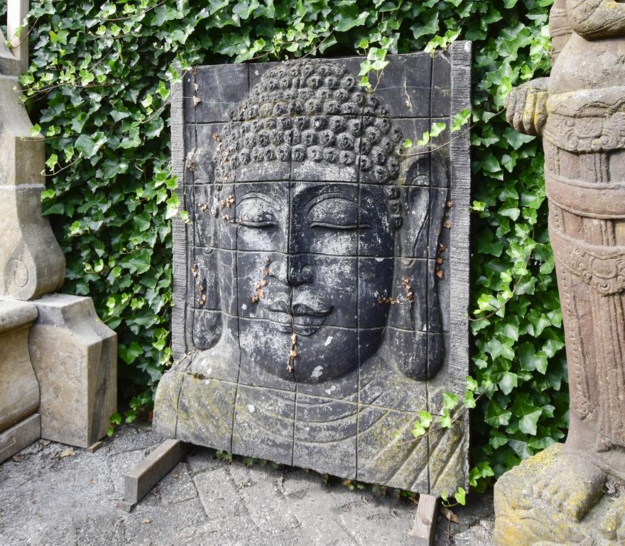 Vintage-Ornament Buddha-Kopf im Zustand „Relativ gut“ im Angebot in Udenhout, NL