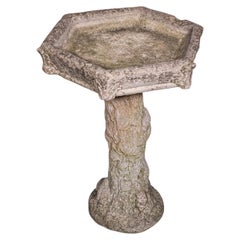 Vintage Ornamental Bird Bath, English, Water Feature, Country House Garden, 1960
