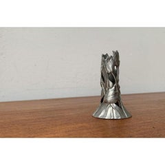 Bougeoir ornemental vintage en étain de mouette, Canada, années 1990
