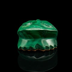 Vintage Ornamental Frog, Chinese, Malachite, Miniature, Late Art Deco, C.1950