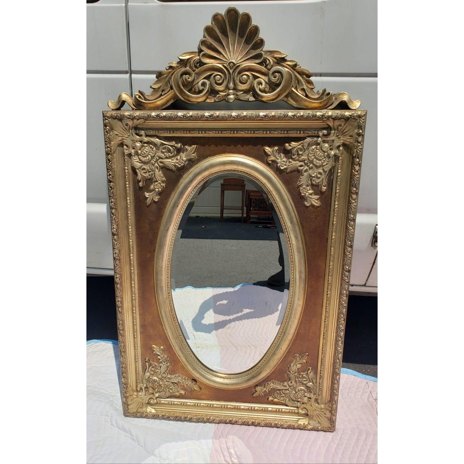 Vintage Ornate Beveled Wall Mirror 1