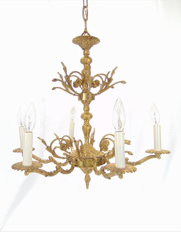 Vintage Ornate Brass Chandelier made in Spain For Sale at 1stDibs brass chandelier vintage