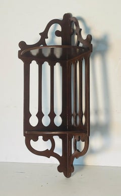 Vintage Ornate Corner Shelf Two Tier