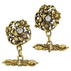 Vintage Ornate Diamond Cufflinks