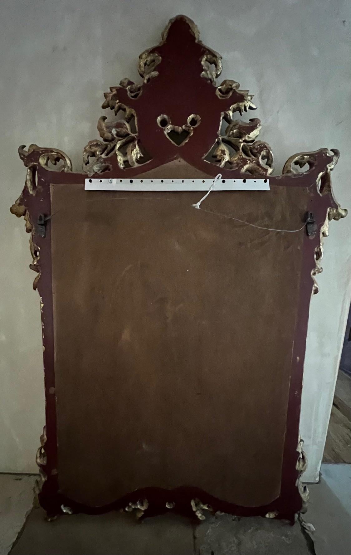 Specchio smussato ornato in stile francese vintage in vendita 8