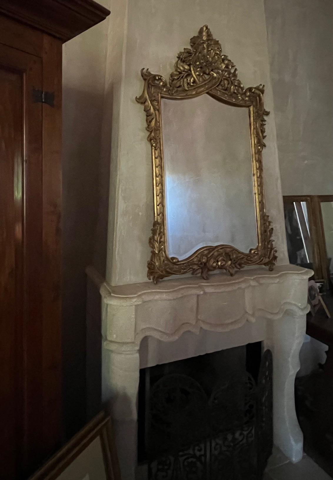 Smussato Specchio smussato ornato in stile francese vintage in vendita