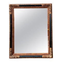 Vintage Ornate Gold and Black Frame Mirror