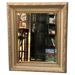 Vintage Ornate Light Gold Wide Frame Mirror