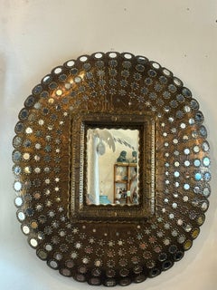Vintage Ornate Massive Peacock Wall Mirror Hollywood Regency