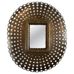 Vintage Ornate Massive Peacock Wall Mirror Hollywood Regency