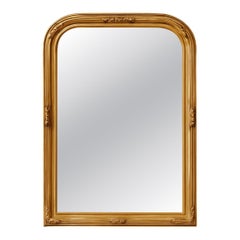 Miroir mural vintage en bois, aux motifs ouvragés