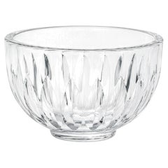Vintage Orrefors Crystal Bowl, Footed Design, Cut Glass, Sweden, 1960