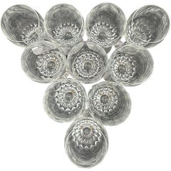 Vintage Orrefors “Prelude” Crystal Clear Wine Glasses (10 pcs)