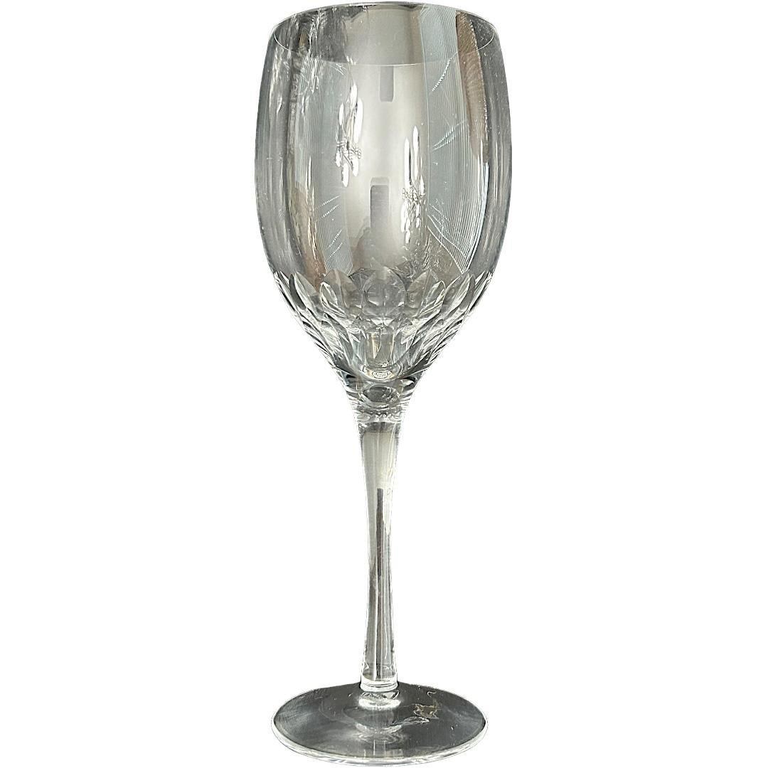 Swedish Vintage Orrefors “Prelude” Crystal Clear Wine Glasses (10 pcs) For Sale