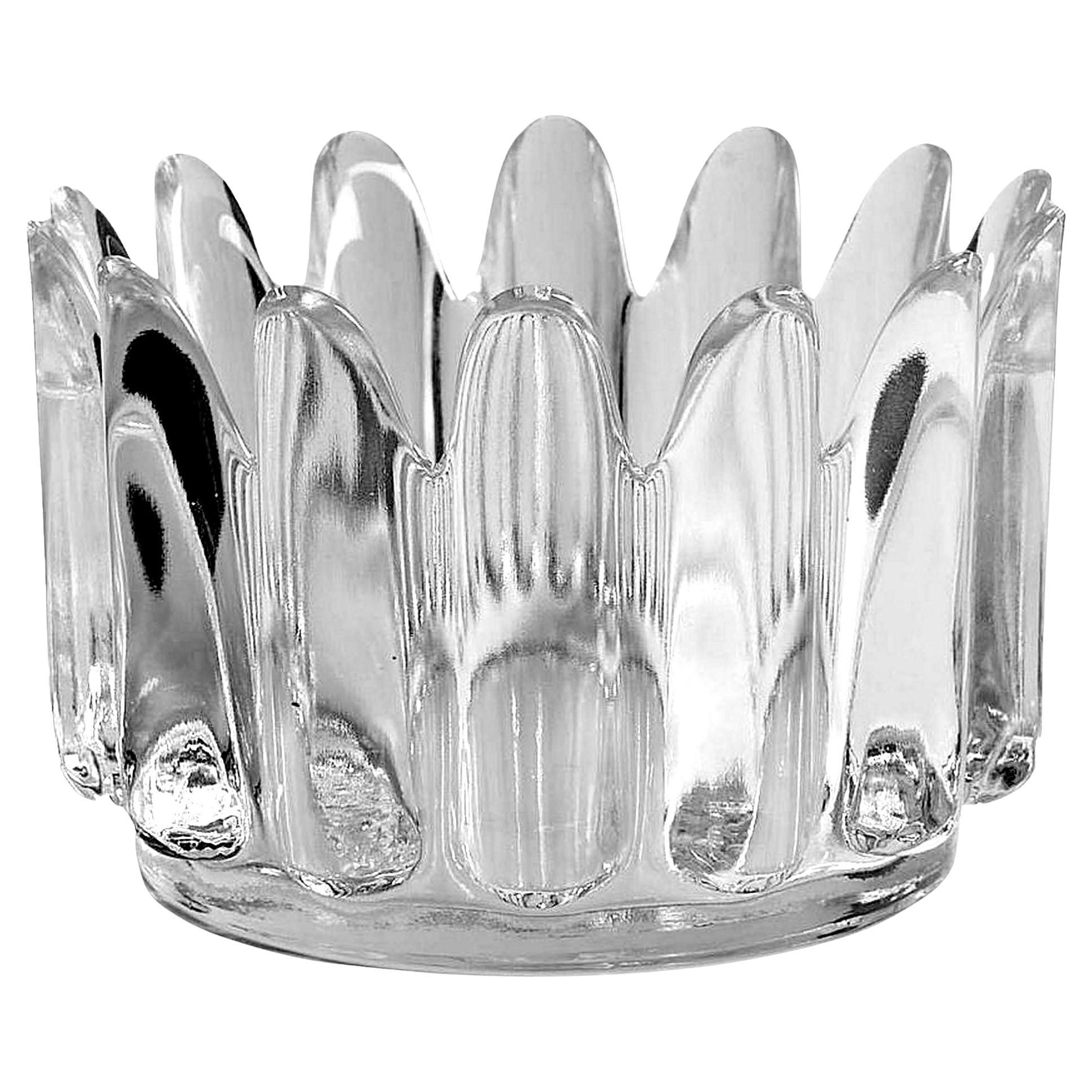Cuenco vintage de cristal Orrefors Princess de los años 70, diseñado por Sven Palmqvist