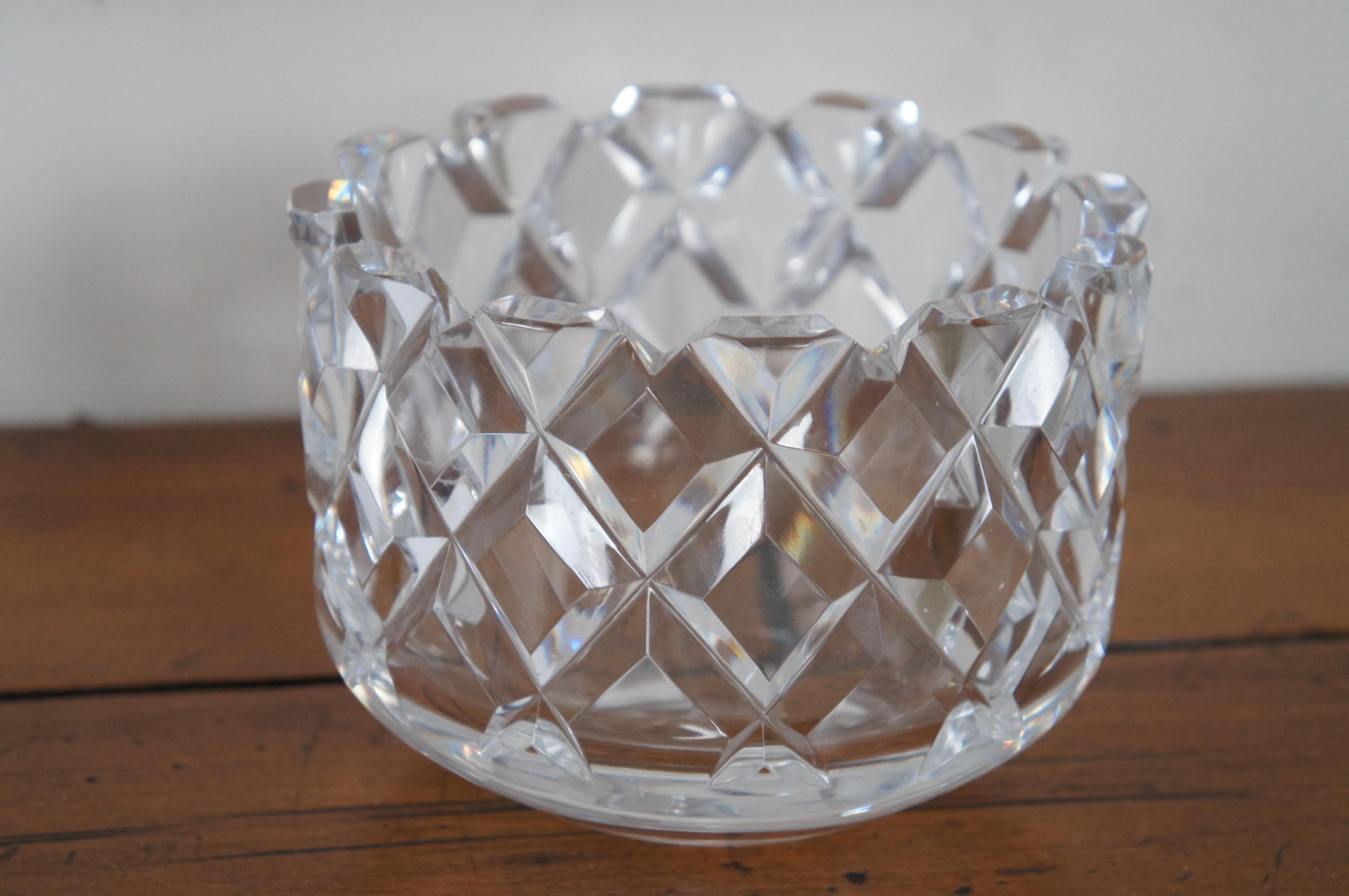 Vintage Orrefors Sofiero by Gunnar Cyren Cut Crystal Bowl Dish Signed #3834-121 For Sale 5