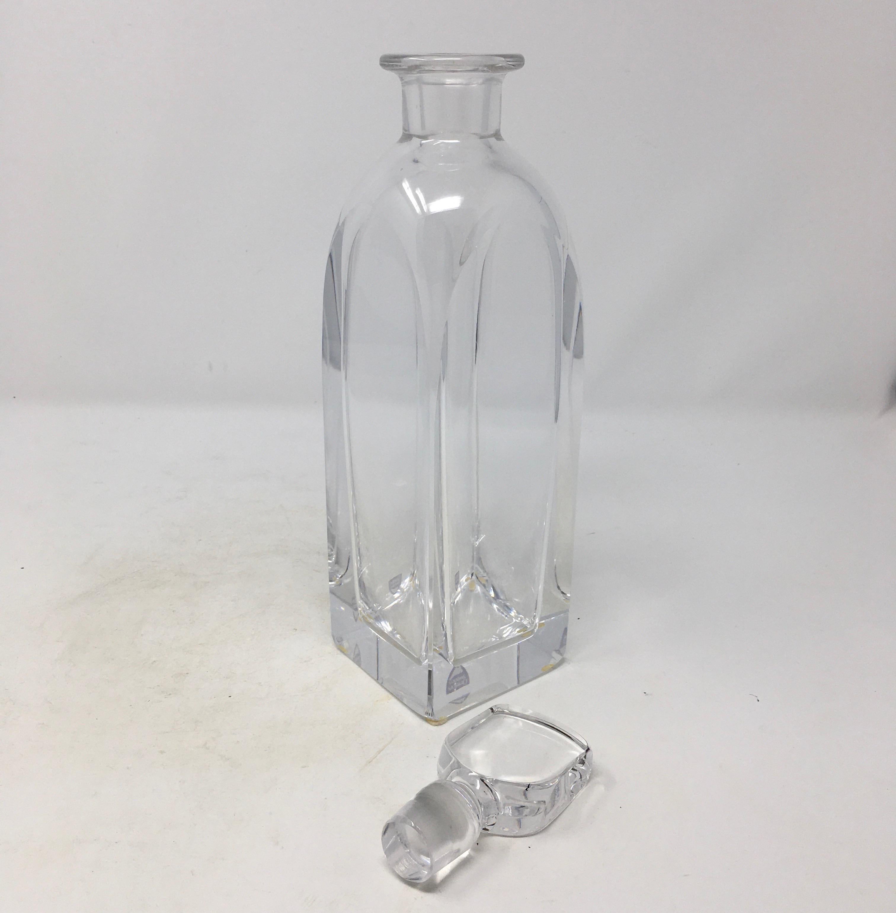 Vintage Orrefors, Sweden Crystal Decanter In Good Condition In Houston, TX