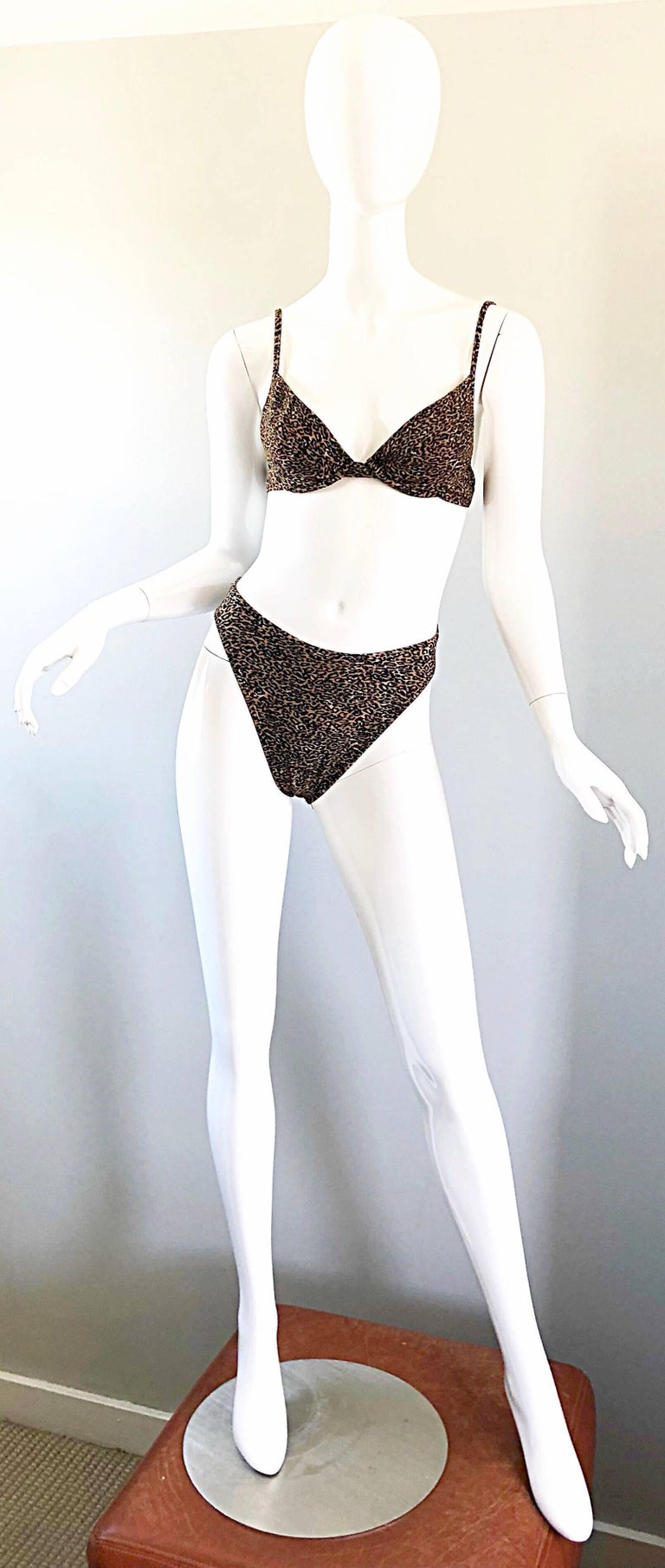 Vintage Oscar de la Renta 1980s Three Piece Leopard Print 80s
