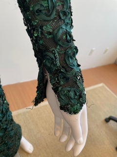 Vintage Oscar De La Renta Beaded Embroidered Mermaid Gown