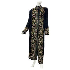 Vintage Oscar de la Renta Couture FW 2002 Broadtail Lamb Beaded Embroidered Coat