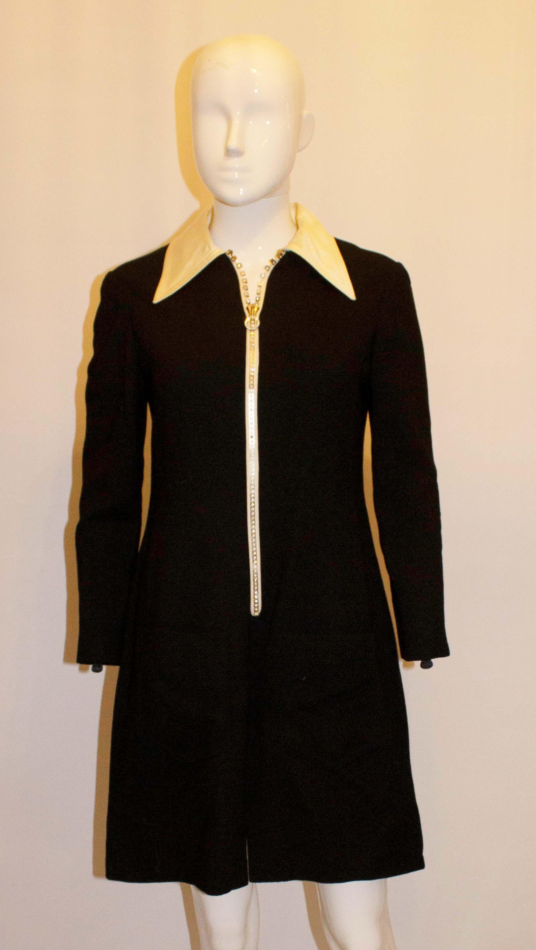 Vintage Oscar de la Renta Dress with wonderful zip In Good Condition In London, GB
