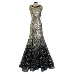 Vintage Oscar De La Renta Embellished Gown Dress