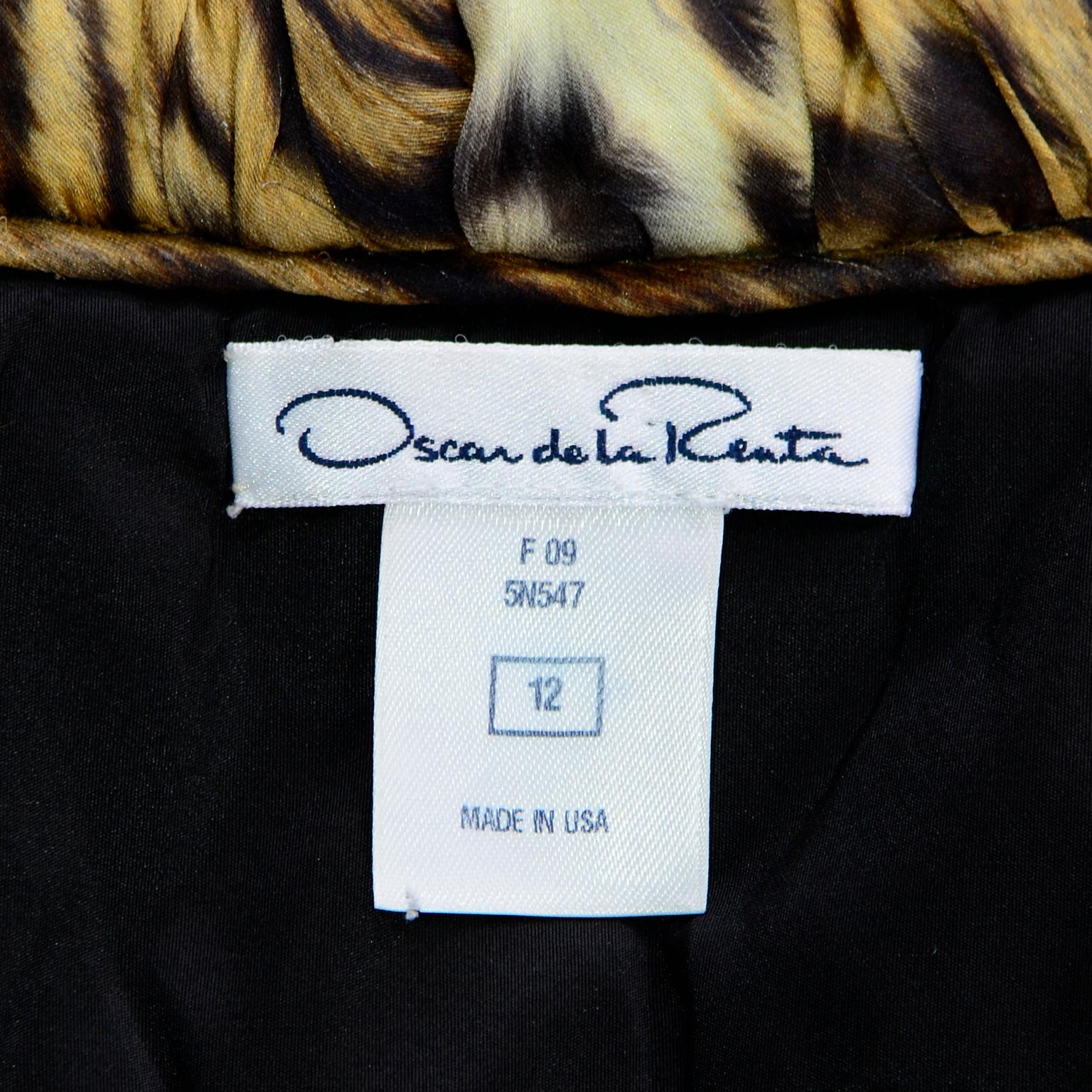 Vintage Oscar de la Renta Fall 2009 Leopard Animal Print Zip Front Vest 5