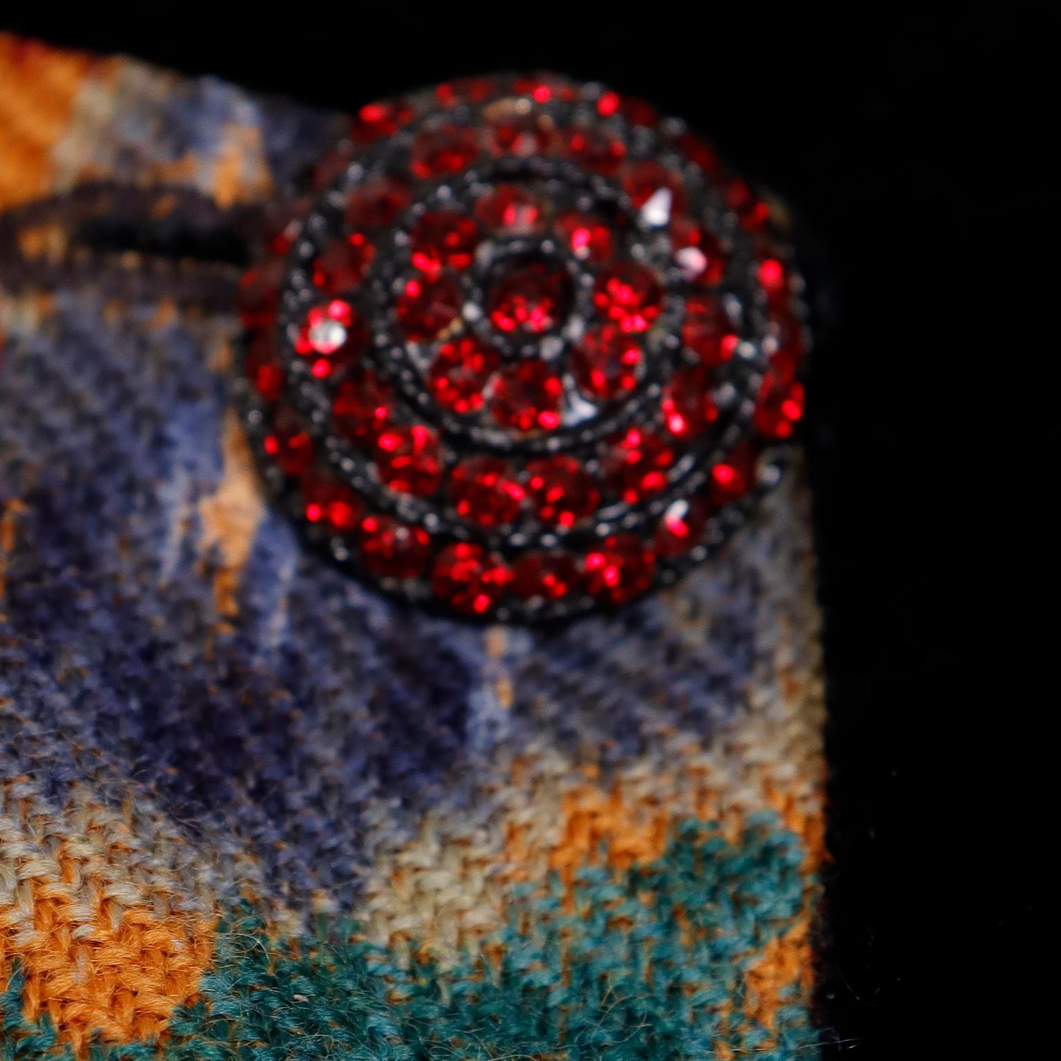 Vintage Oscar de la Renta Jacquard Floral Long Jacket With Black Velvet Trim 3