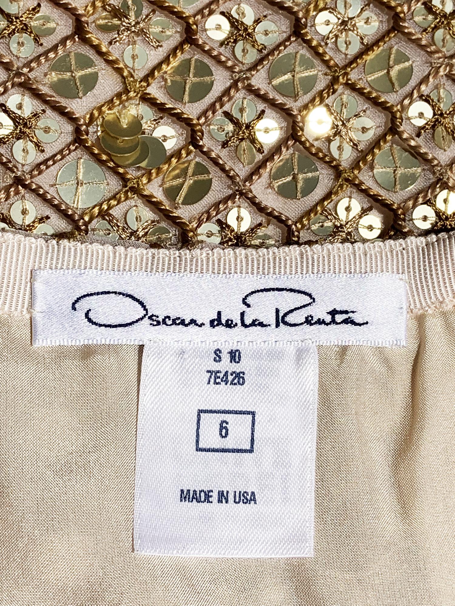 Vintage Oscar de la Renta S/S 2010 Runway Embellished Coat + Matching Skirt US 6 For Sale 9