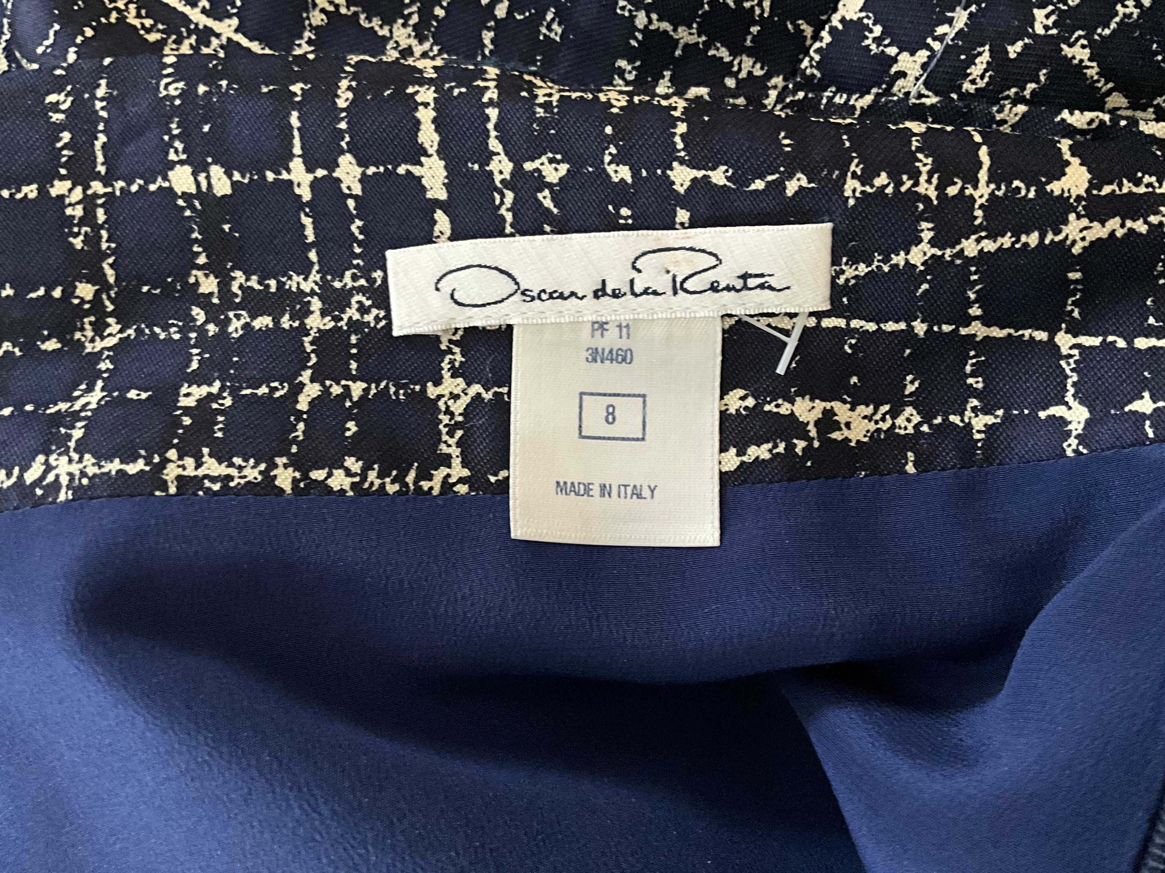Vintage Oscar de la Renta Silk Belted Skirt For Sale 3