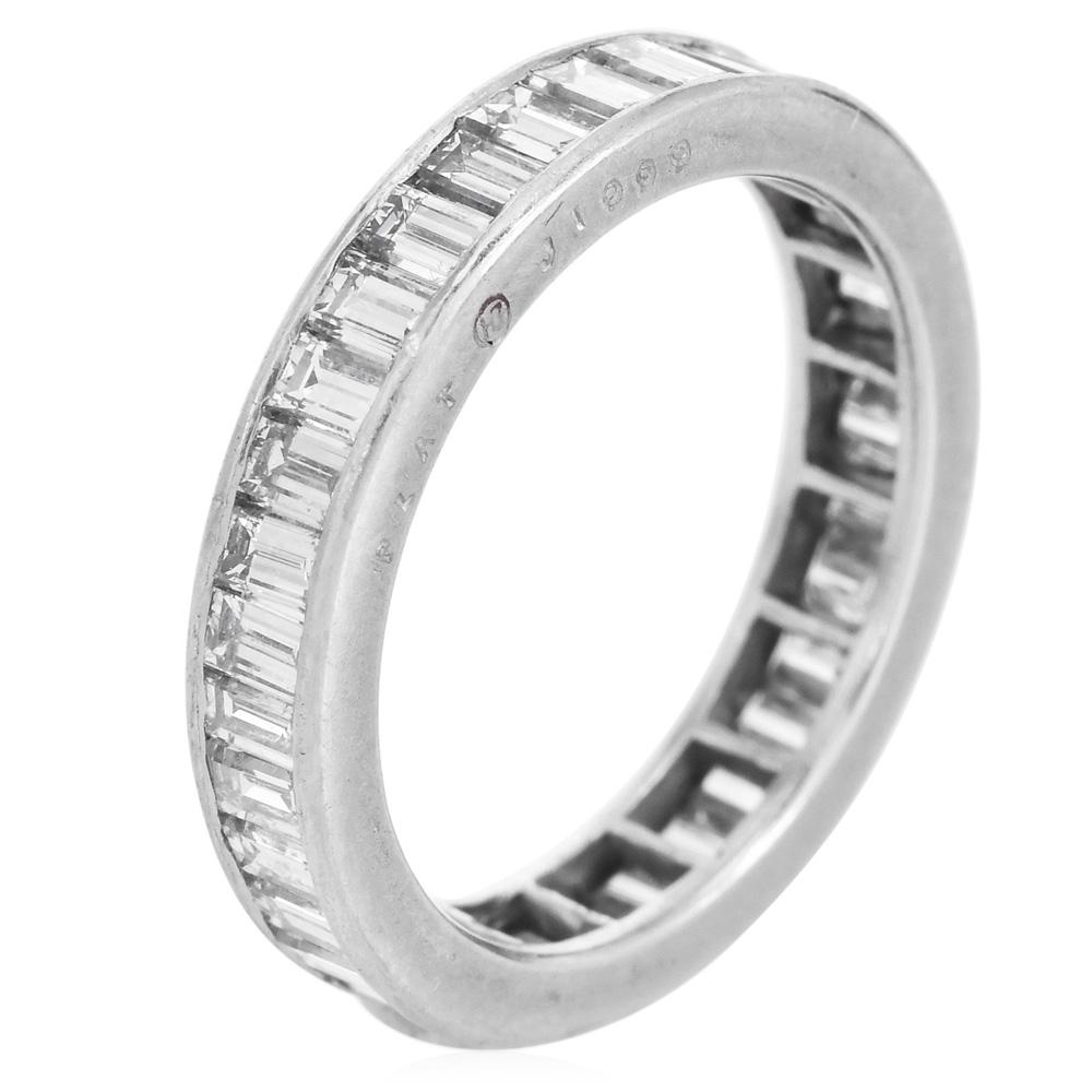 Women's Vintage Oscar Heyman 2.45 carat Diamond Platinum Eternity Band Ring For Sale