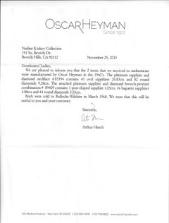 Vintage Oscar Heyman Brooch Pendant Sapphire Diamond Platinum Estate